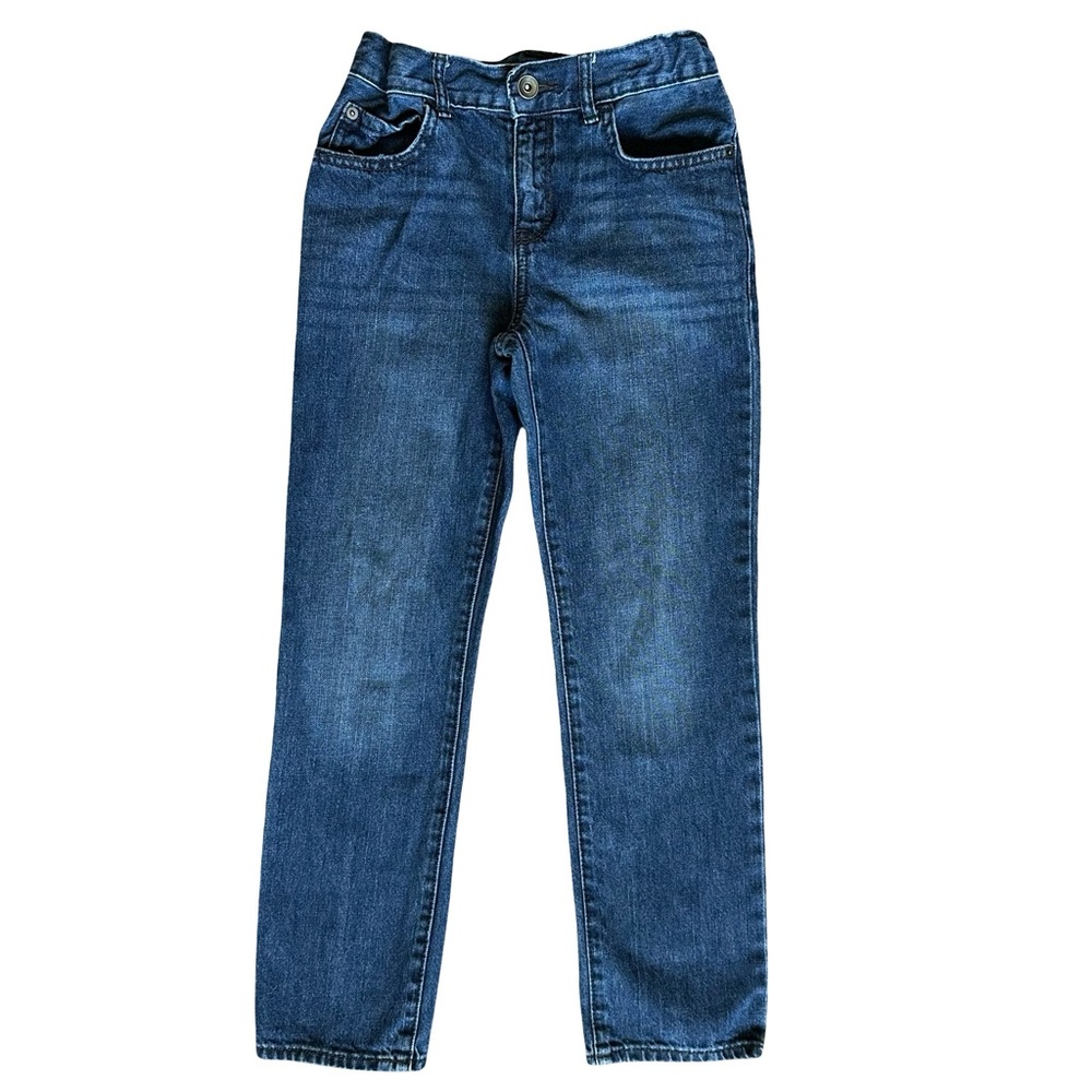 Children's Place size 8 boys dark wash blue straight denim jeans